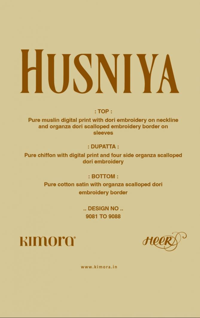 Husniya By Kimora Heer Designer Salwar Suits Catalog